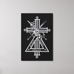 Freemasonic cross canvas print