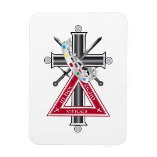 Freemasonic cross magnet