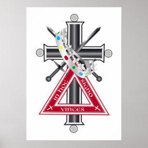 Freemasonic cross poster