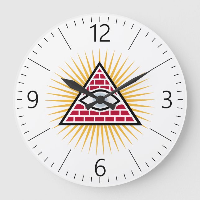 Freemasonic eye large clock (Front)