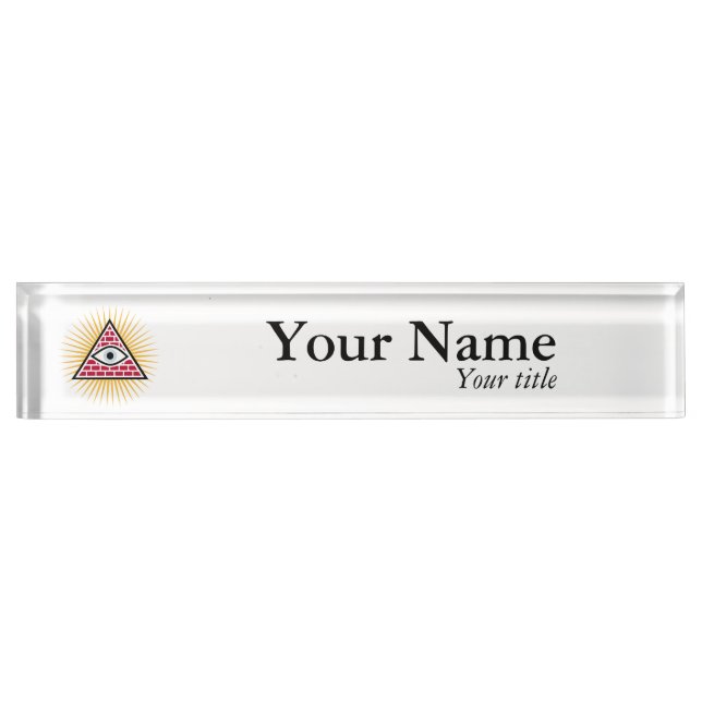 Freemasonic eye nameplate (Front)