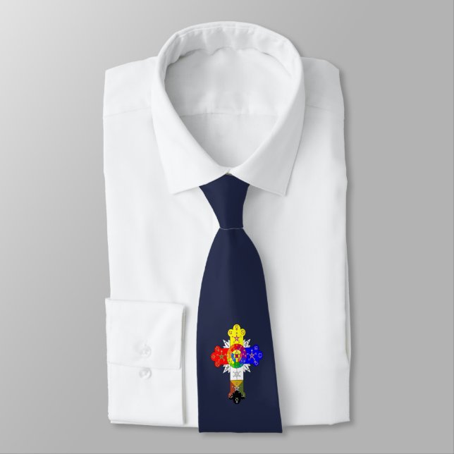 Freemasonic Rosy Cross Tie (Tied)