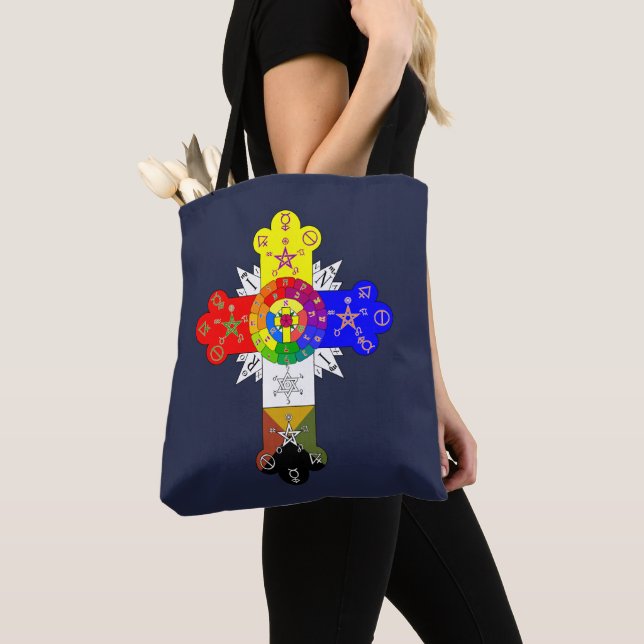 Freemasonic Rosy Cross Tote Bag (Close Up)