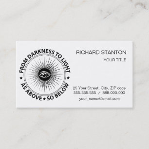 Freemasonry emblem business card