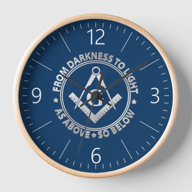 Freemasonry emblem clock (Front)
