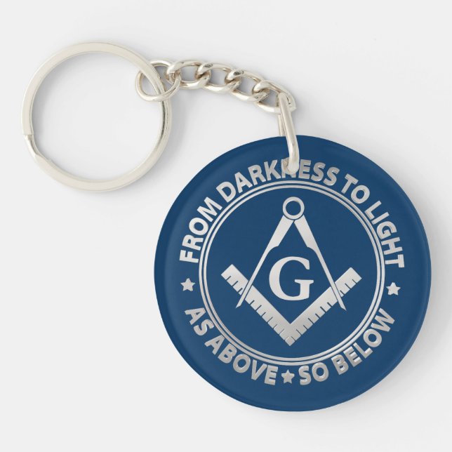 Freemasonry emblem key ring (Front)