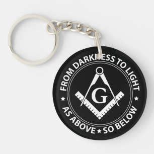 Freemasonry emblem key ring