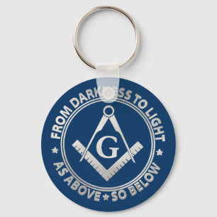 Freemasonry emblem key ring