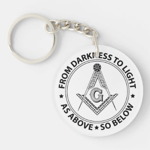 Freemasonry emblem key ring