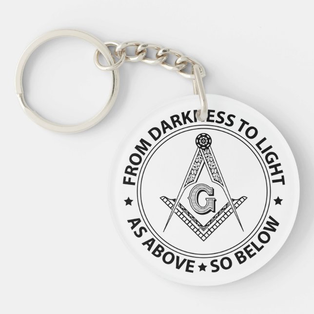 Freemasonry emblem key ring (Front)