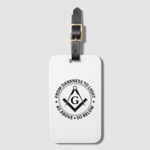Freemasonry emblem luggage tag