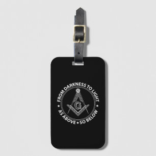 Freemasonry emblem luggage tag