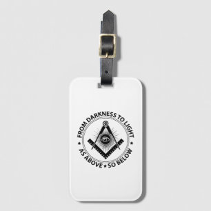 Freemasonry emblem luggage tag