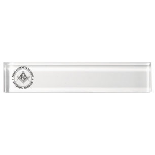 Freemasonry emblem nameplate