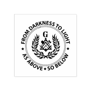 Freemasonry emblem rubber stamp