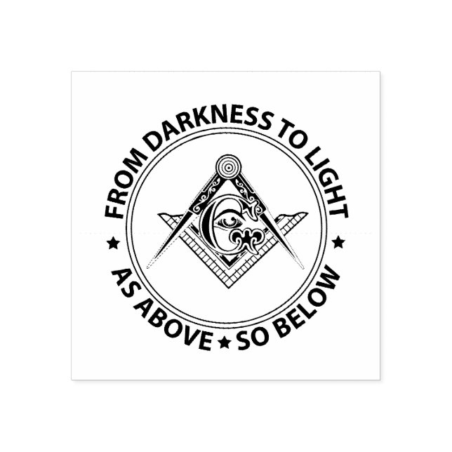 Freemasonry emblem rubber stamp (Imprint)