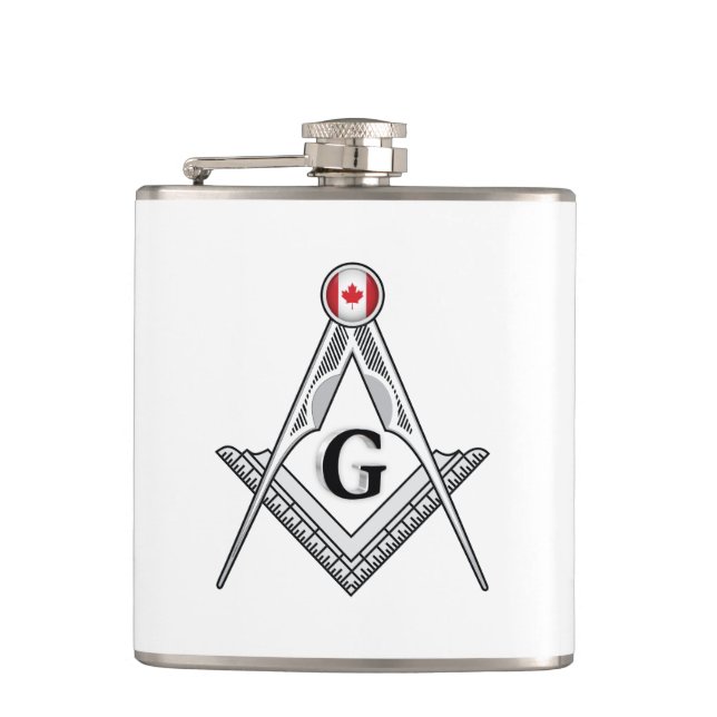 Freemasonry lodge of Canada Hip Flask (Front)