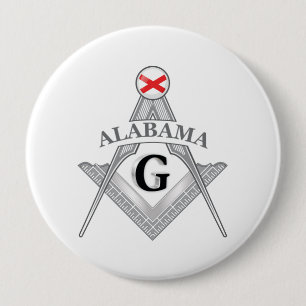 Freemasonry lodge of the state of Alabama 10 Cm Round Badge