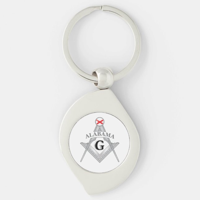 Freemasonry lodge of the state of Alabama Key Ring (Front)