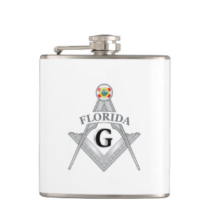 Freemasonry lodge of the state of Florida Hip Flask