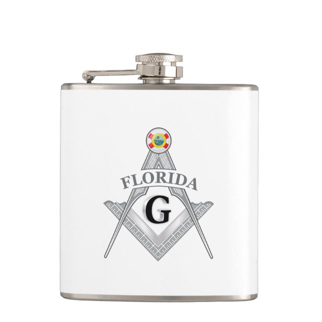 Freemasonry lodge of the state of Florida Hip Flask (Front)