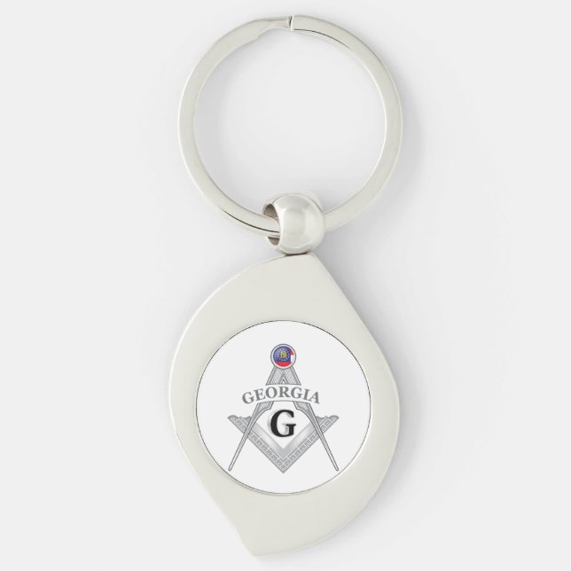 Freemasonry lodge of the state of Georgia Key Ring (Front)