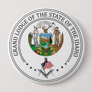 Freemasonry lodge of the state of Idaho 10 Cm Round Badge