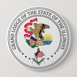 Freemasonry lodge of the state of Illinois 10 Cm Round Badge