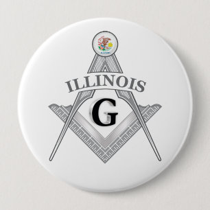 Freemasonry lodge of the state of Illinois 10 Cm Round Badge