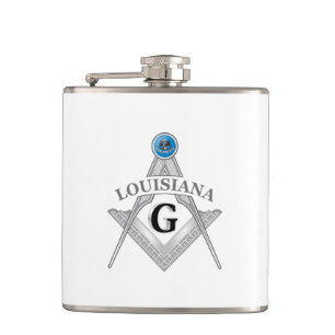 Freemasonry lodge of the state of Ilouisiana Hip Flask