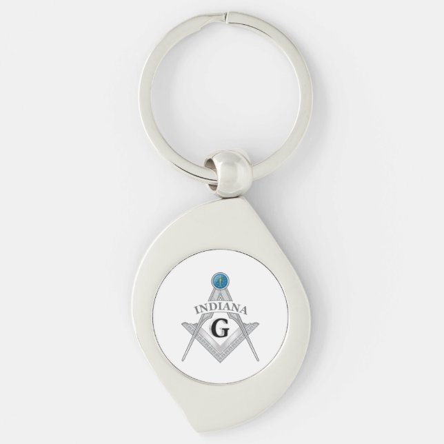Freemasonry lodge of the state of Indiana Key Ring (Front)