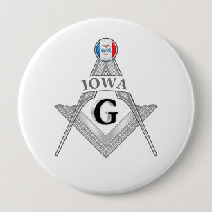 Freemasonry lodge of the state of Iowa 10 Cm Round Badge