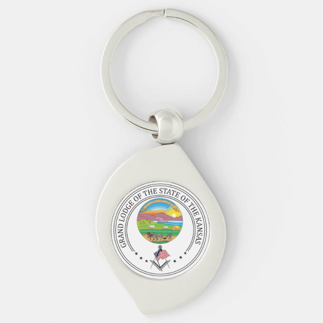 Freemasonry lodge of the state of Kansas Key Ring (Front)