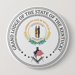 Freemasonry lodge of the state of Kentucky 10 Cm Round Badge