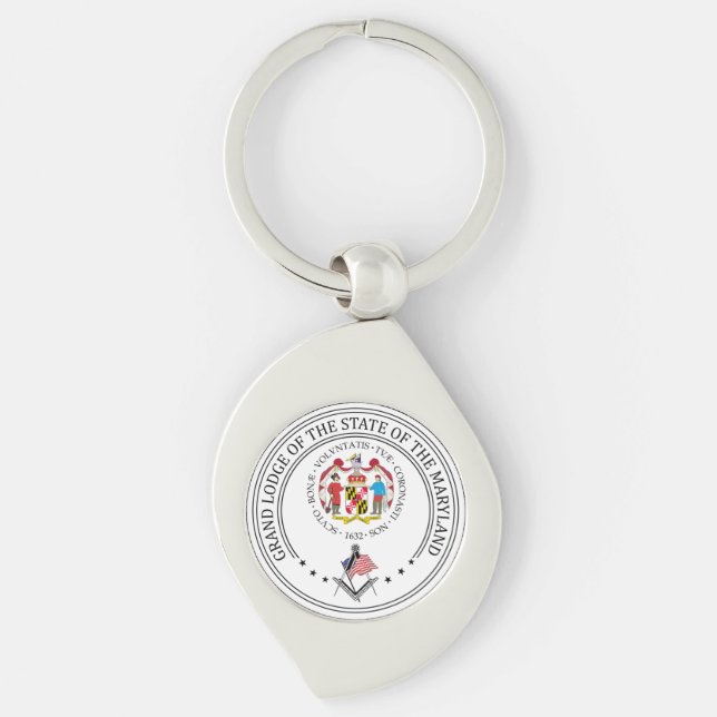 Freemasonry lodge of the state of Mariland Key Ring (Front)