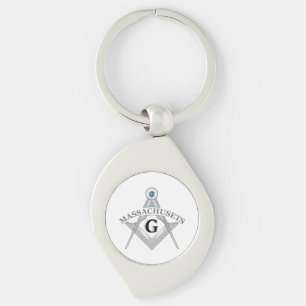 Freemasonry lodge of the state of Massachusets Key Ring