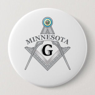 Freemasonry lodge of the state of Minnesota 10 Cm Round Badge
