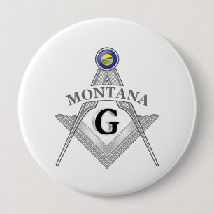 Freemasonry lodge of the state of Montana 10 Cm Round Badge