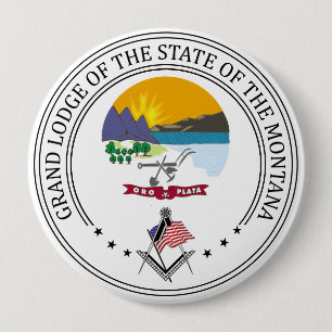 Freemasonry lodge of the state of Montana 10 Cm Round Badge