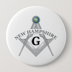 Freemasonry lodge of the state of New Hampshire 10 Cm Round Badge