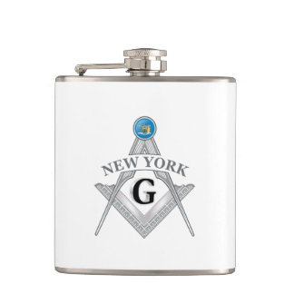 Freemasonry lodge of the state of New York Hip Flask