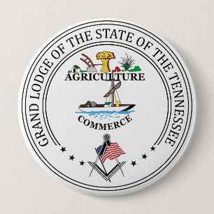 Freemasonry lodge of the state of Tennessee  10 Cm Round Badge