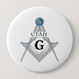 Freemasonry lodge of the state of Utah 10 Cm Round Badge