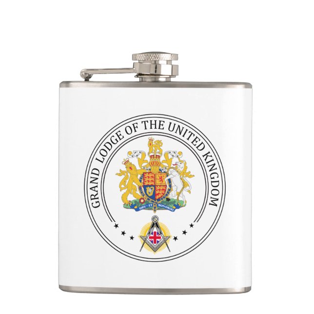 Freemasonry lodge of United Kingdom Hip Flask (Front)