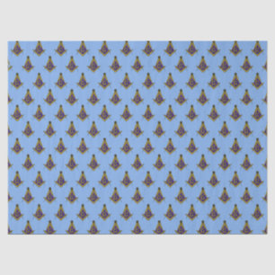 Freemasonry Pattern (Blue) Tissue Paper