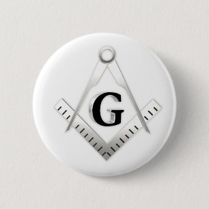 Freemasonry sign 6 cm round badge