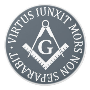 Freemasonry sign ceramic knob