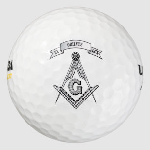 Freemasonry sign golf balls