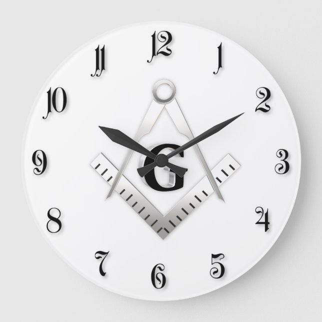 Freemasonry sign large clock (Front)