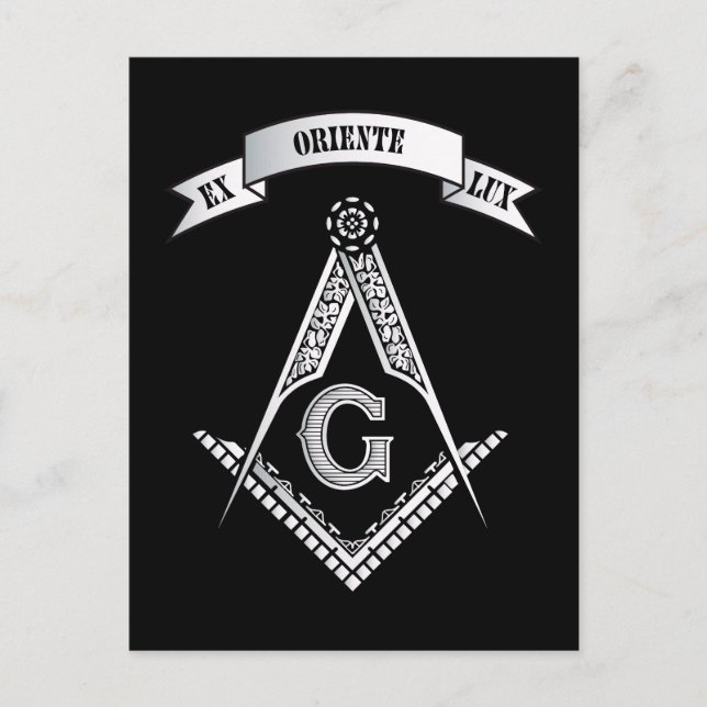 Freemasonry sign postcard (Front)